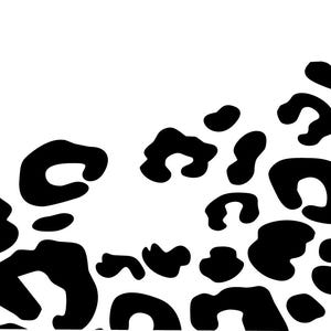 Pu&ograve; includere: Motivo a stampa leopardata in bianco e nero. La stampa ha la forma di un'onda o di una curva.
