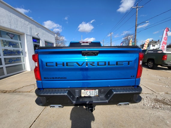 Vinyl Letters Inset Decals fit 2019 - 2026 Chevrolet Silverado 1500 2500 HD Tailgate