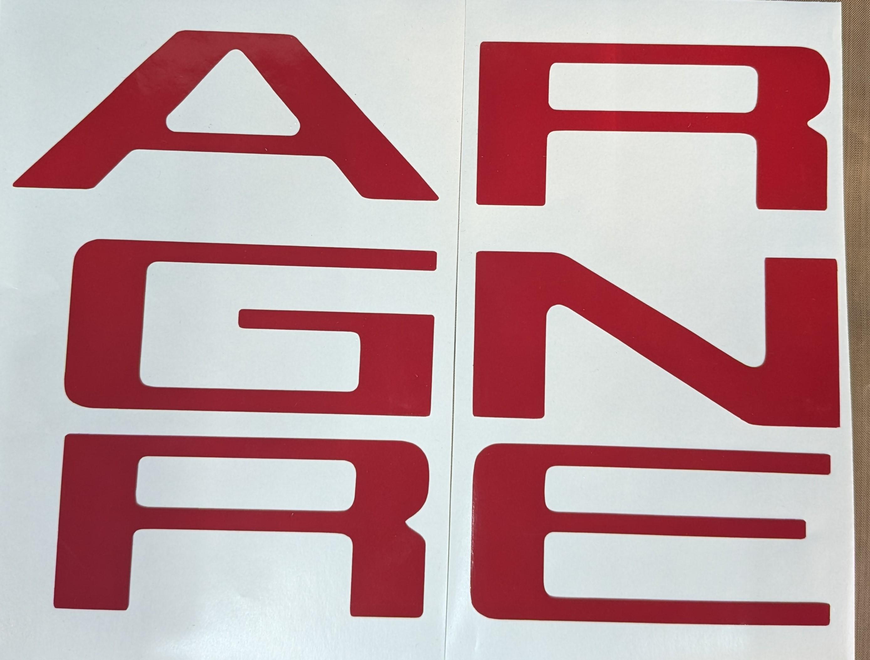 Vinyl Letters Inset Decals Fit 2019-2023 Ford Ranger Grille - Etsy