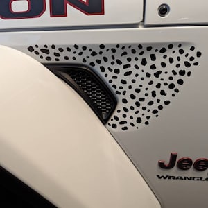 Fender Vent Dalmatian Cow Spots Decals for 2018-2024 Jeep Wrangler / Gladiator