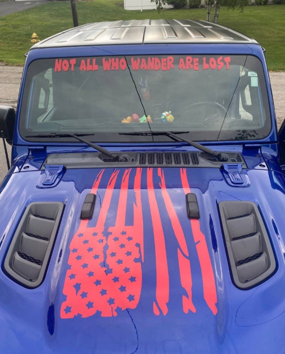 Distressed American Flag Hood Decal Fit Jeep Wrangler - Etsy Distressed American Flag Hood Decal Fit Jeep Wrangler - Etsy