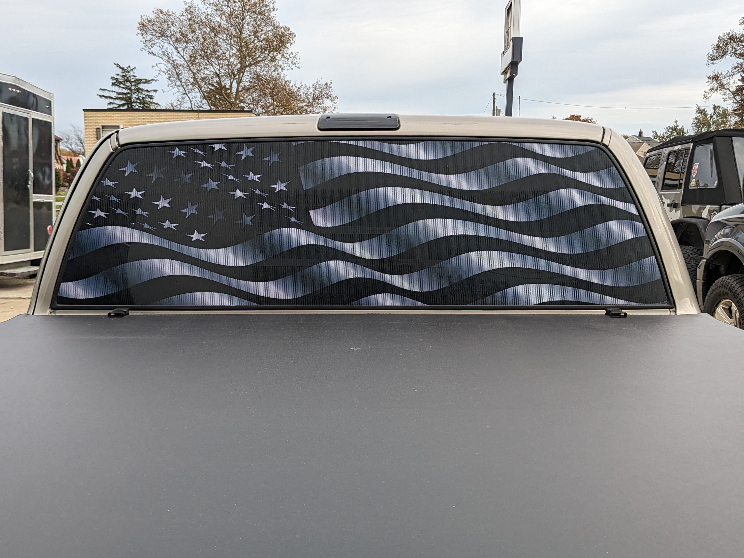 Truck Window Perforated Vinyl American Flag See-thru Graphics - Etsy