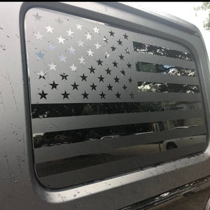 American Flag Rear Window Decals fit Jeep Wrangler Unlimited Jk Jku Jl Jlu 2007-2024 image 3