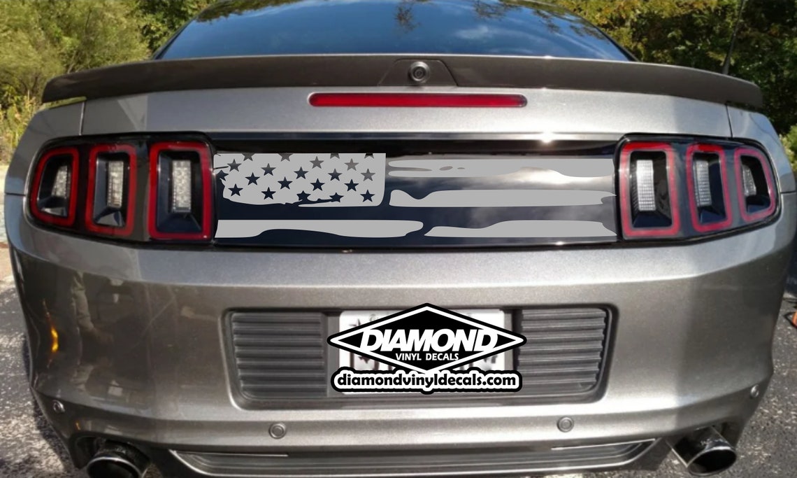 Mustang Distressed American Flag - Fits Any Year
