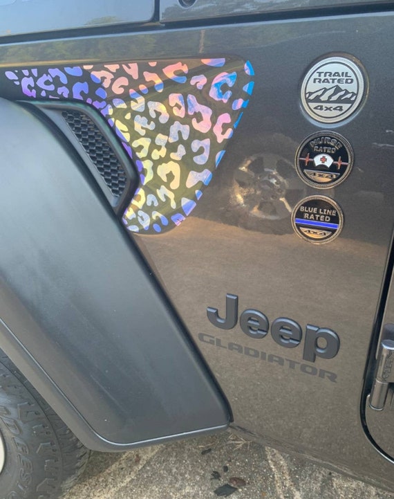 Holographic Fender Vent and Emblem Overlays Leopard Print - Etsy