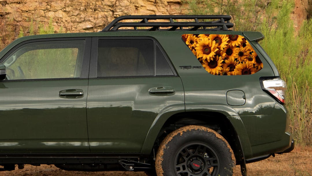 Sunflowers Cherry Blossom Floral Window Perforated Vinyl Flag Seethru