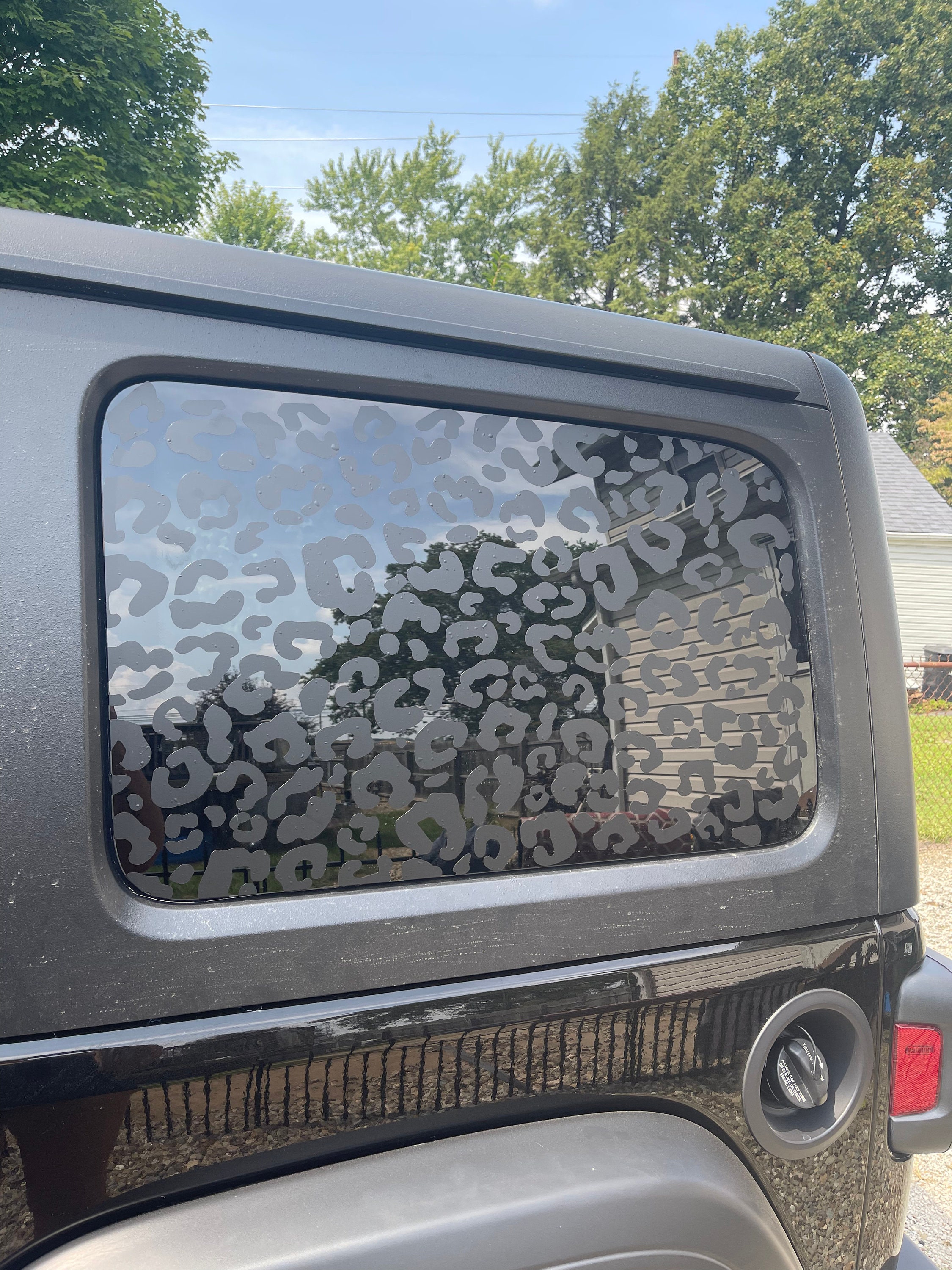 Leopard Cheetah Print Rear Window Decals Fit Jeep Wrangler - Etsy