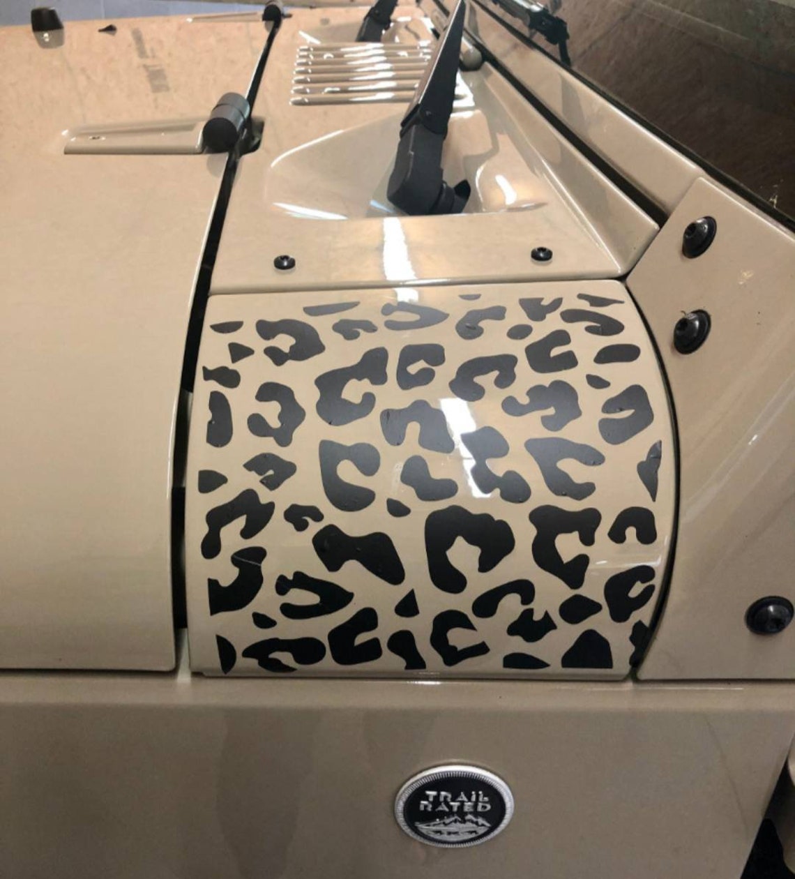 Leopard Print Cowl Decals for 20072018 Jeep Wrangler JK/JKU Etsy