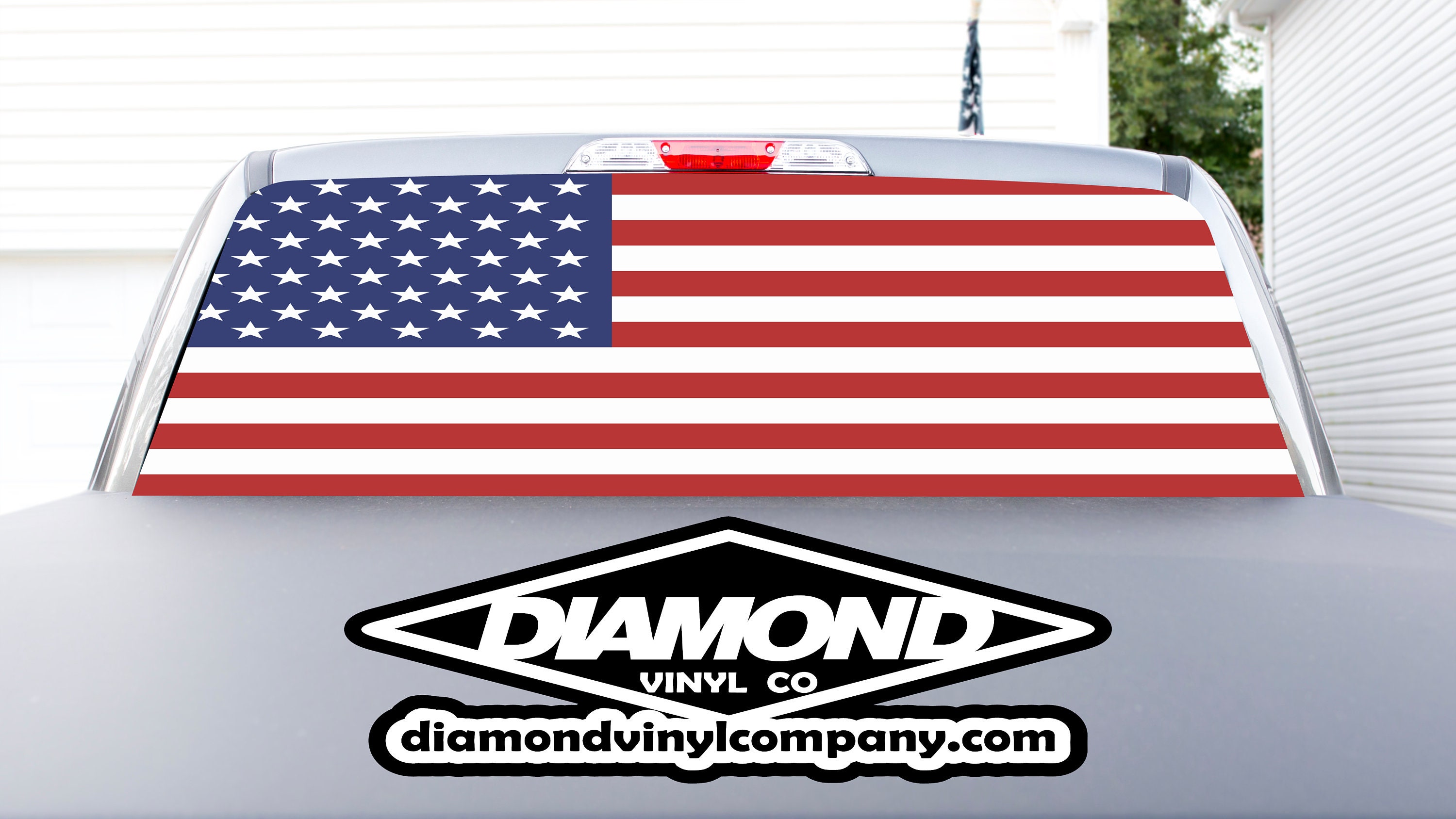 Truck Window Perforated Vinyl American Flag See-thru Graphics - Etsy