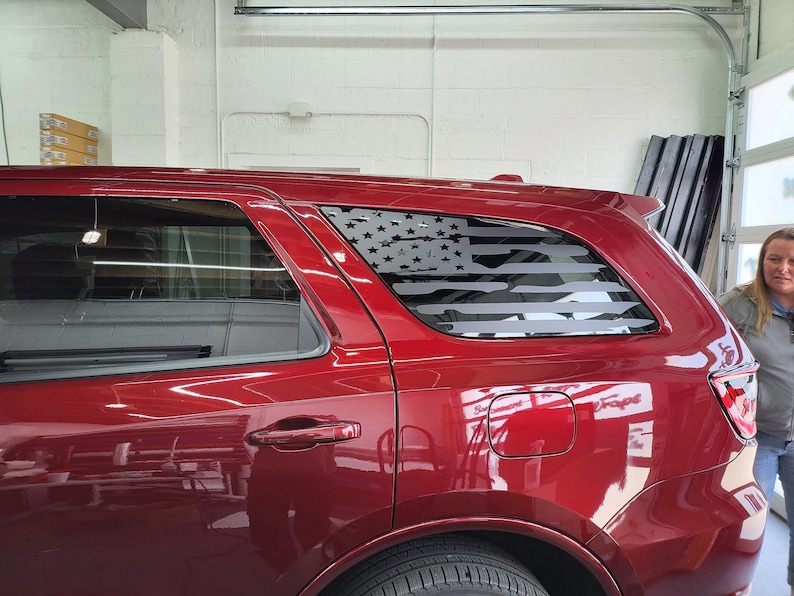 Distressed American Flag Rear Window Decals Fit Dodge Durango 2011-2025 ...