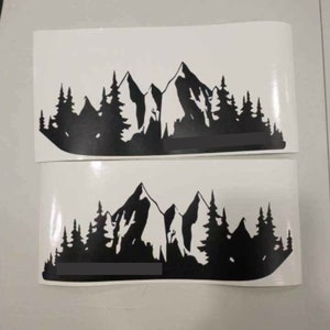 Mountain Scene Rear Side Window Decals For 2021+ Ford Bronco Sport