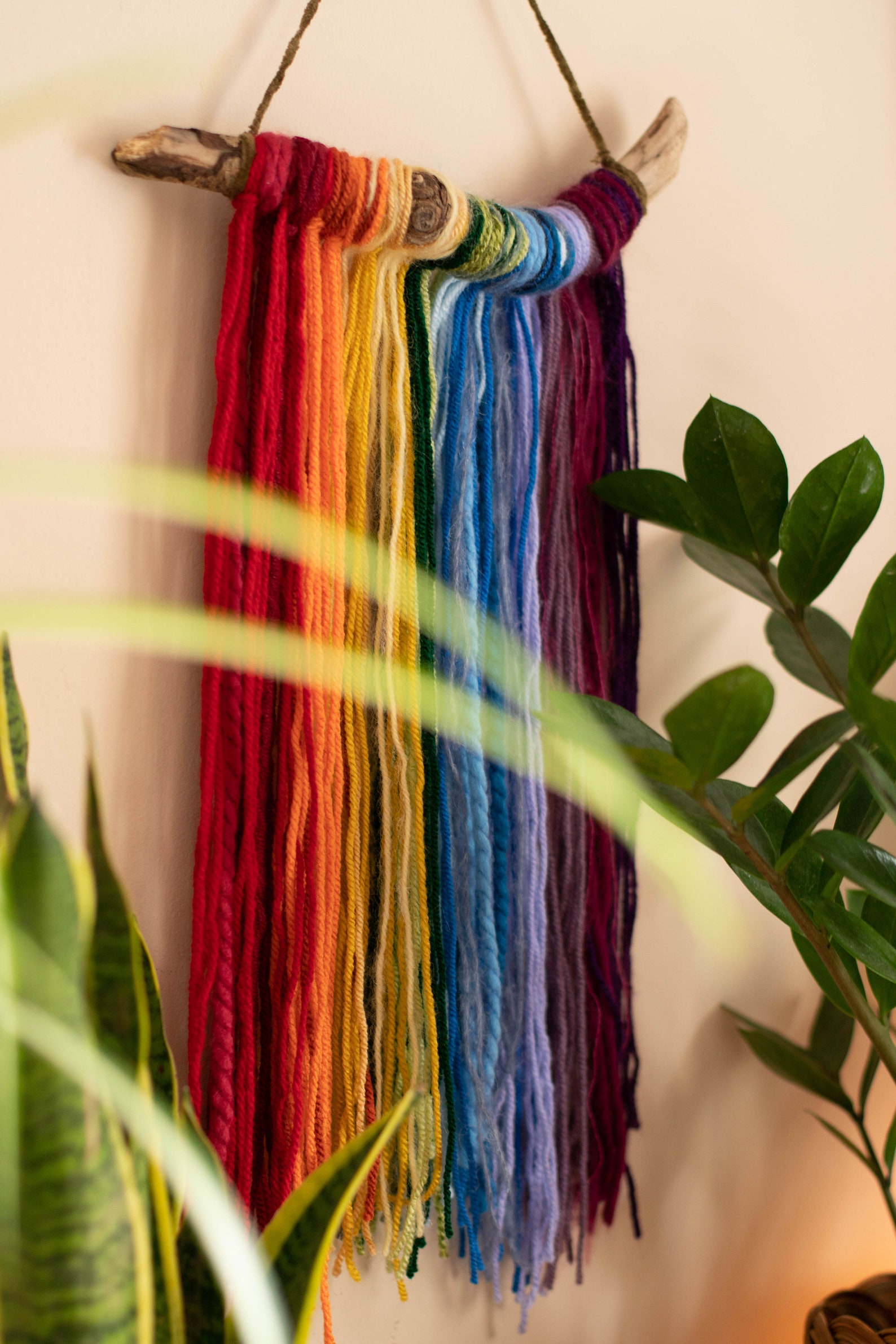 Rainbow Wall Hanging, Yarn, Wool, Home Decor, Boho Etsy Israel