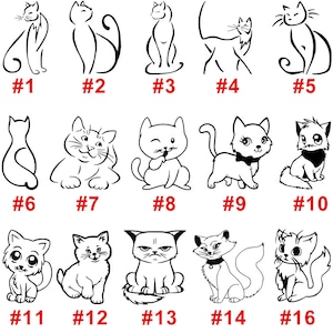 Cats Kitty Feline Vinyl Decal Sticker Car Wall Window Laptop Pets Fur Baby