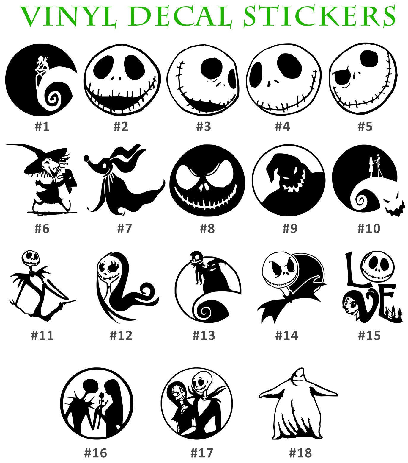 Looks Like Nightmare Before Christmas Signs Vinyl Decal Sticker Car