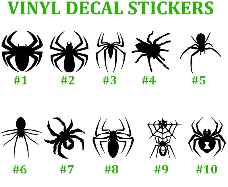 Spider Black Widow Vinyl Decal Sticker Car Wall Window Laptop Etsy