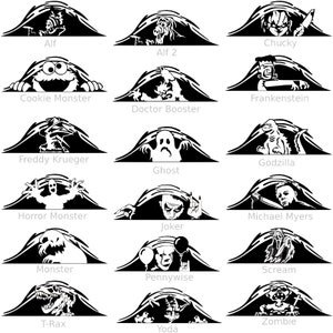 Scary Movie Ghost Monster Vinyl Decal Sticker Car Wall Window Laptop