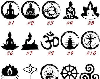 Buddha  Yoga Meditation Religion Vinyl Decal Sticker Car Wall Window Laptop Om Manifesting Peace Love