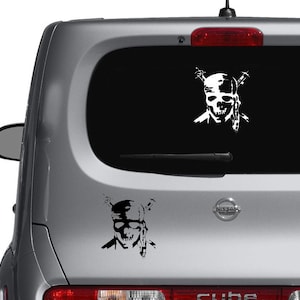 Pirates of the Caribbean Skull Captain Jack Sparrow Filme Vinyl Decal Aufkleber Auto Wand Fenster Laptop