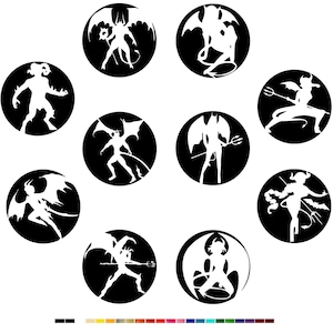 Sexy Angel Devil Demon Vinyl Decal Sticker Car Wall Window Laptop