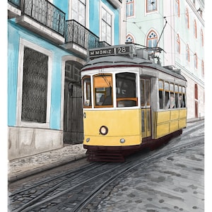 Lisbon Digital Download 4x6 inch and 8x10 inch | Art Prints | Portugal | Portuguese Wall Art | Europe Illustrations | Gift for Traveler