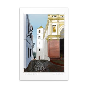 Espanha Digital Download 4x6 polegadas e 8x10 polegadas | Impressões artísticas | Zahara da Serra | Cádis | Ilustrações da Europa | Presente para viajante