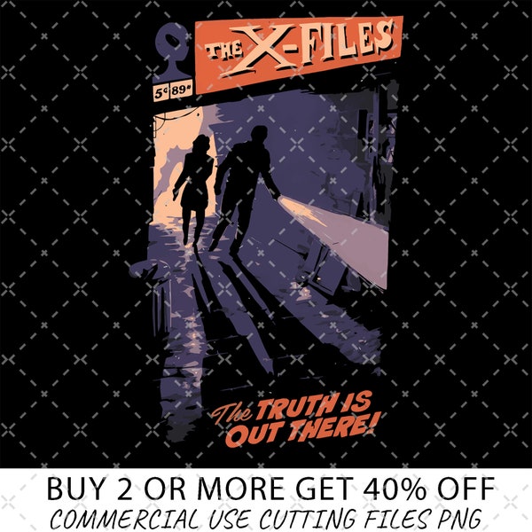 Secret of the X-files Png, Scully and Mulder Merch, The X-files Truth is out there Png, Halloween Png