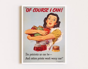 Downloadable Prints | Retro Kitchen Poster | Food Poster | 1940s Ad Poster | Mid Century Print | Printable Wall Art