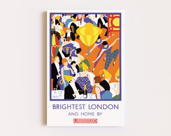 Downloadable Prints | London Underground | Retro Poster | Travel Poster | British Prints | Printable Wall Art