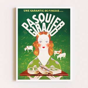 Herunterladbare Drucke | Französisches Poster | Essen Poster | Käse-Werbung Poster | Retro Küchenkunst | Druckbare Kunst