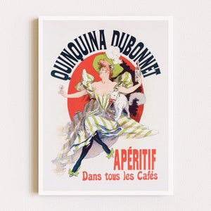 Impresiones descargables / Cartel francés / Impresiones de alcohol / Mujer bebiendo cócteles / Carteles publicitarios / Arte de pared imprimible