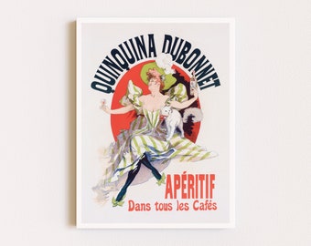 Impresiones descargables / Cartel francés / Impresiones de alcohol / Mujer bebiendo cócteles / Carteles publicitarios / Arte de pared imprimible