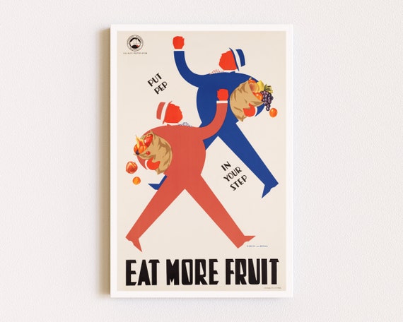 Downloadable Prints | Food Poster | Kitchen Poster | Mid Century Print | Fruit Wall Art | Ad Poster | Printable Wall Art