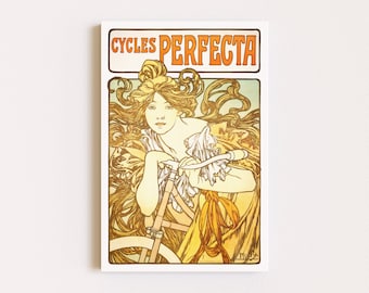 Poster Art Nouveau Vintage - Affiche Publicitaire Style Italien, Neuve