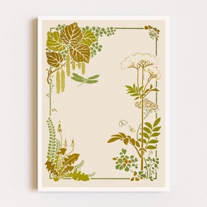 Downloadable Prints | Art Nouveau Print | Botanical Illustration | Cottagecore Decor | Vintage Floral Print | Printable Wall Art