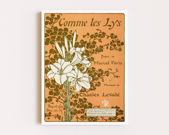 Downloadable Prints | Art Nouveau Print | French Poster | Flower Art Print | Ad Poster | Printable Wall Art
