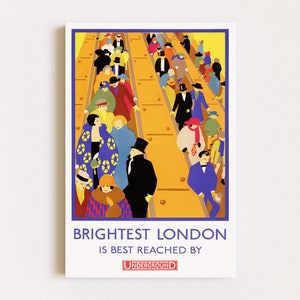 Herunterladbare Drucke | London Poster | Reise Poster | Britische Drucke | Untergrund-Werbung | Druckbare Kunst