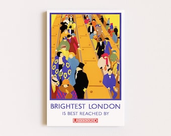 Downloadable Prints | London Poster | Travel Poster | British Prints | Underground Ad Poster | Printable Wall Art
