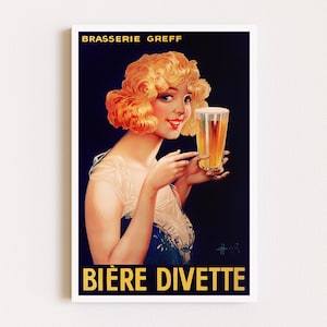 Herunterladbare Drucke | Französisches Poster | Vintage Bier Poster | Werbeposter | Alkohol Druck | Druckbare Kunst