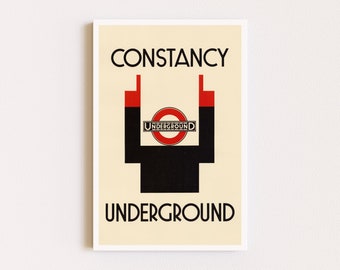 Downloadable Prints | Vintage Poster | London Underground | British Prints | Bauhaus Poster | Printable Wall Art