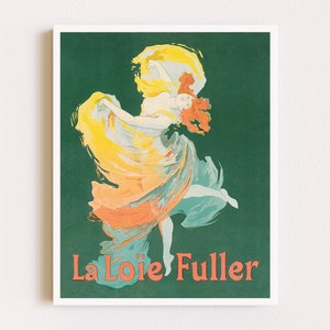 Impresiones descargables / Cartel francés / Cartel de baile de mujer / Carteles publicitarios / Arte de pared colorido / Arte de pared imprimible