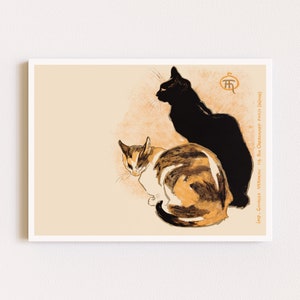 Downloadable Prints | Cat Poster | Steinlen Cat | Vintage Illustration | Cat Lover Gift | Printable Wall Art