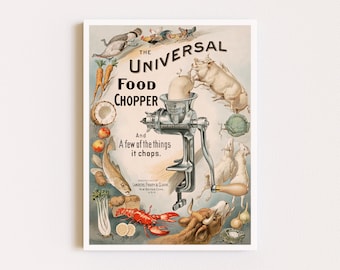 Downloadable Prints | Vintage Poster | Modern Farmhouse Kitchen Poster | Unique Ad Poster | Printable Wall Art