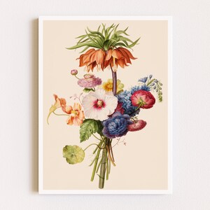 Downloadable Prints | Vintage Flower Print | Still Life | Watercolor Botanical Print | Cottagecore Decor | Printable Wall Art