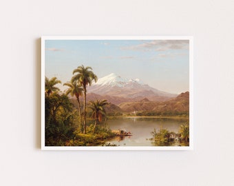 Downloadable Prints | Oil Painting Print | Tropical Print | Colombian Rainforest Landscape | Printable Wall Art