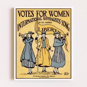 Herunterladbare Drucke | Suffragette | Stimmen für Frauen | Feministisches Poster | Vintage Poster | Druckbare Kunst