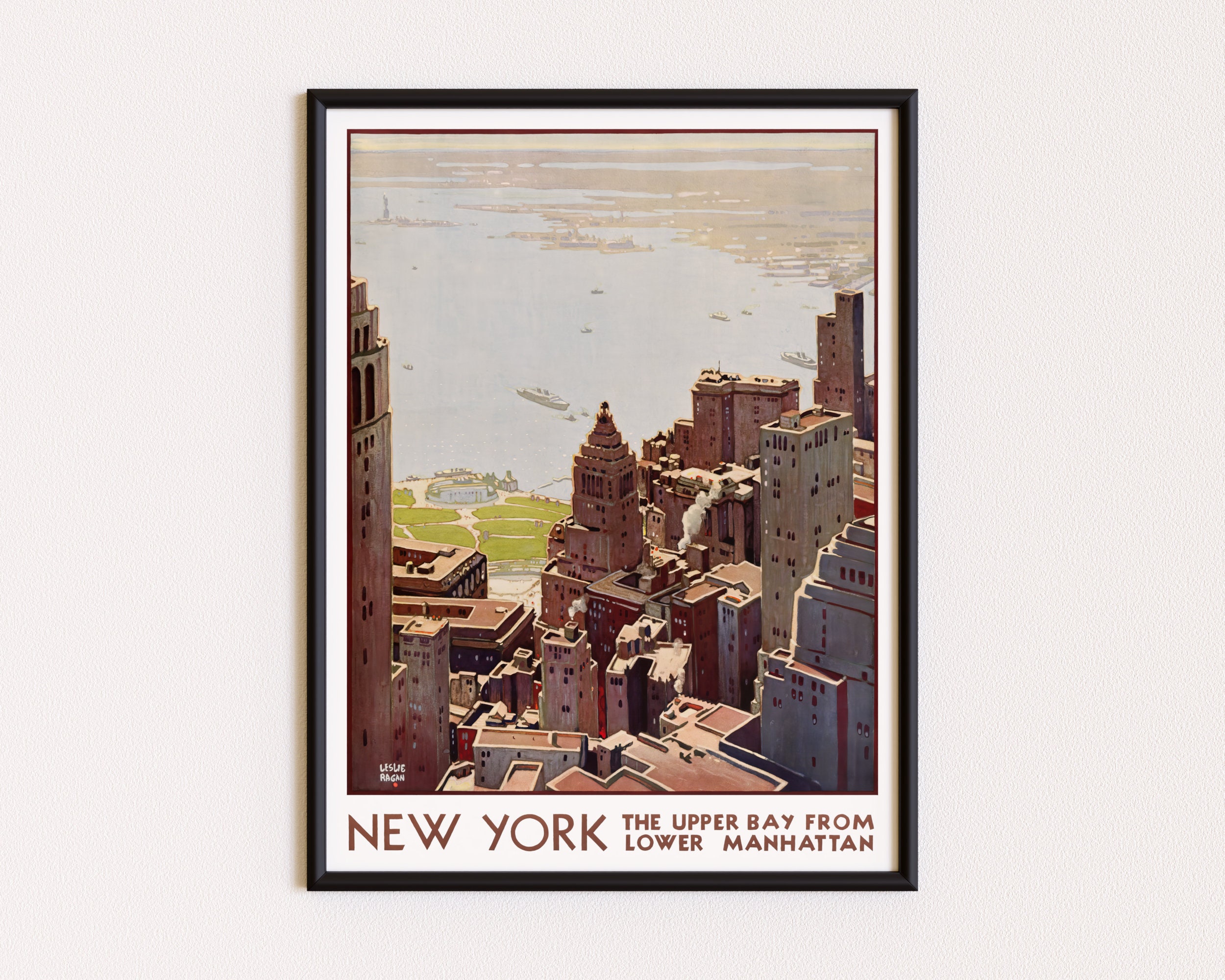 Vintage New York Vintage NYC Print Manhattan Print Vintage Etsy