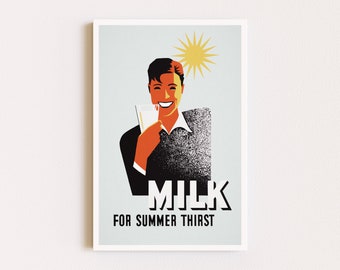 Downloadbare afdrukken | Voedselposter | Retro keukenposter | Halverwege de eeuw afdrukken | Advertentieposter | Afdrukbare muurkunst