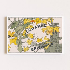 Impressões para download | Pôster francês | Impressão Art Nouveau | Cartazes publicitários | Impressões Botânicas | Arte de parede para impressão