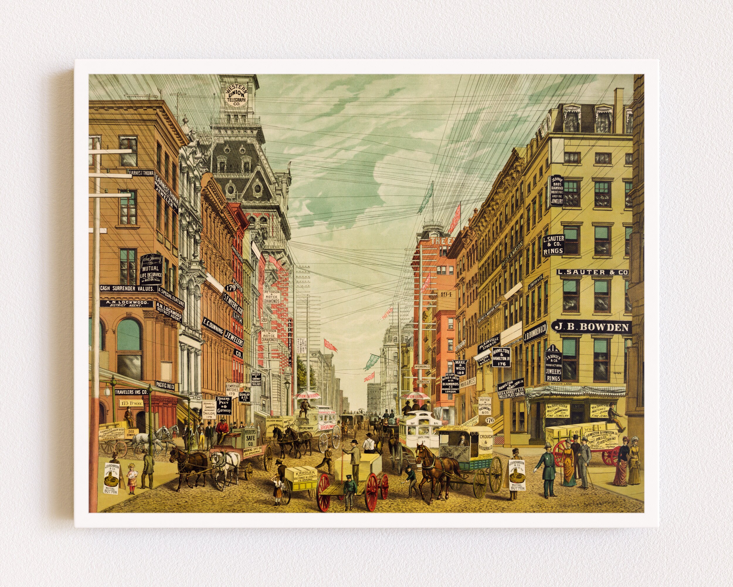 Vintage NYC Print Vintage City Poster Broadway Prints Etsy