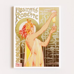 Herunterladbare Drucke | Jugendstil Print | Französisches Poster | Poster mit Absinth | Bar-Kunst | Alkohol-Werbung Poster | Druckbare Kunst